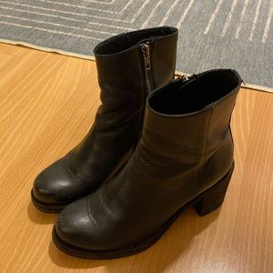Black Leather Frye Boots